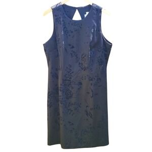 CDC Black Floral Velvet‎ Burnout Keyhole Neck Sleeveless Dress Size 16